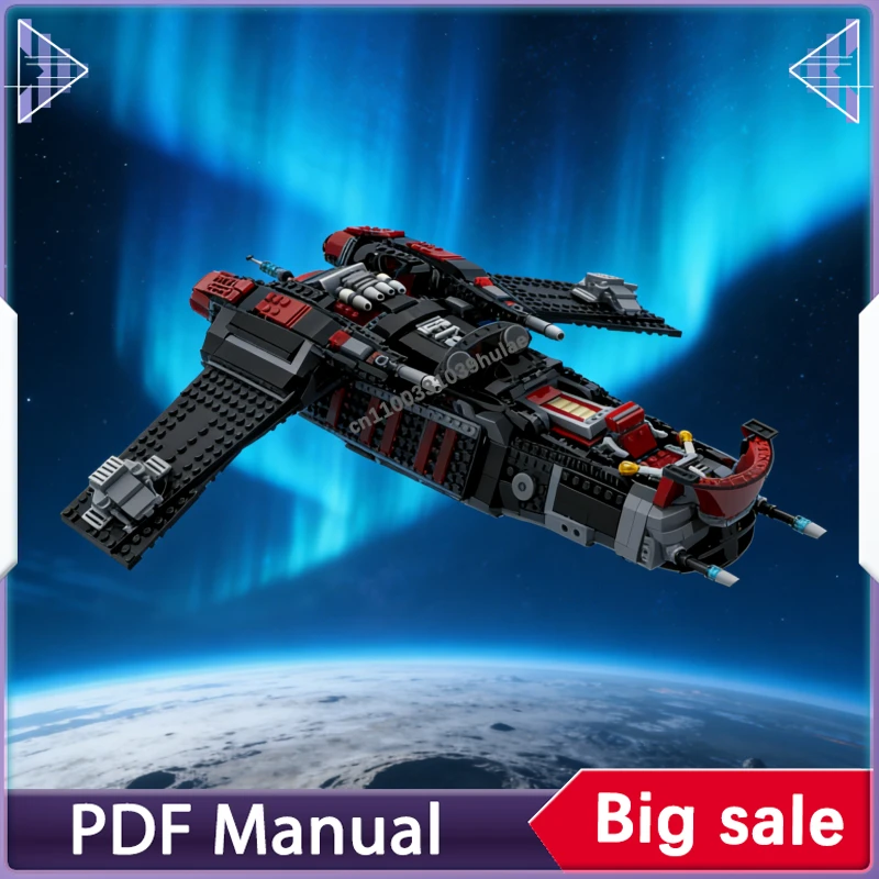 

The Dark Falcon LAATi Spaceship MOC Building Bricks, Exquisite Intergalactic Gunship Model Kit for Building Lovers Decor