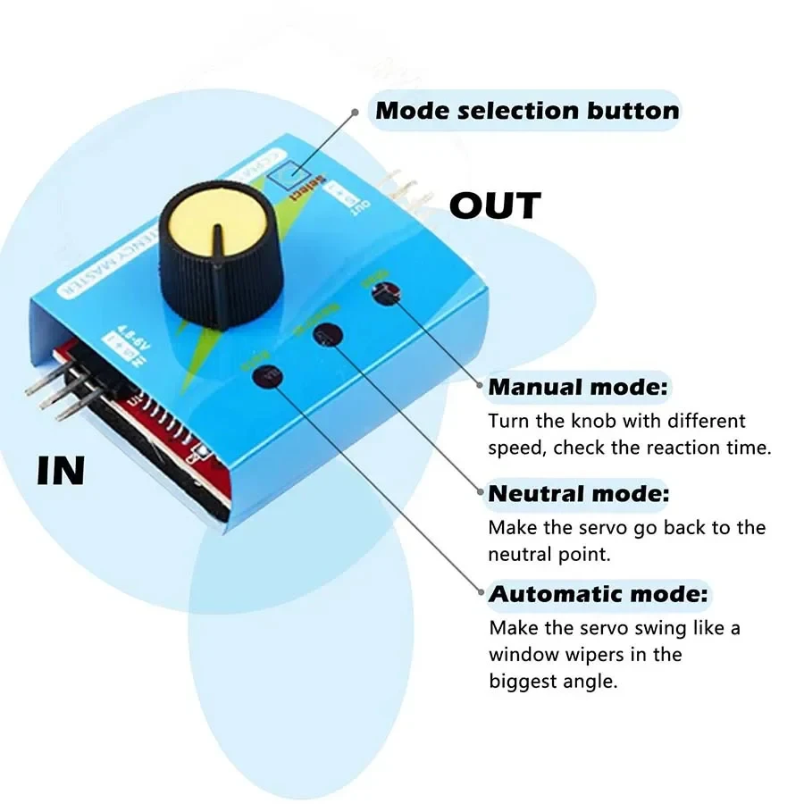 Immagine 3: Servo tester digitale 3CH Controller di velocità ESC Controllore CCPM Consistency Master Custodia per batteria AA a 4 celle per servi per auto RC