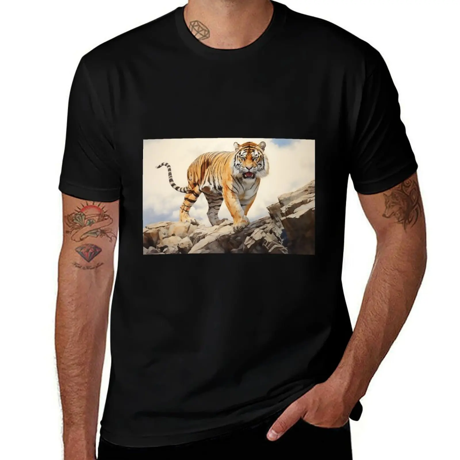 

Tiger T-Shirt graphic t shirt vintage summer top vintage t shirt men