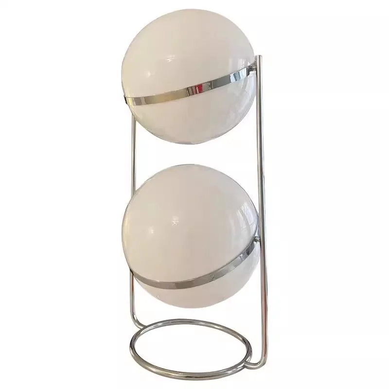 

Nordic Bauhaus Floor Lamp Medieval Living Room Floor Lamp Designer Cream Chrome Metal Light White Acrylic Ball Floor Lamp E27