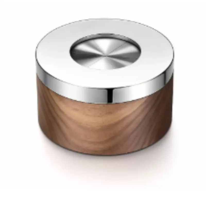 stainless steel rotating ashtray light luxury high-end atmosphere creative home living room with cover anti-ash fly