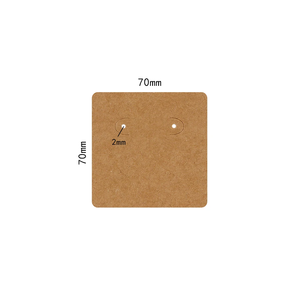 50 pcs 7x7cm quadratische Ohrring Schmuck Display Kraft papier Karte mit oder ohne Taschen Großhandel Verpackung offiziellen Geschäfts lieferanten