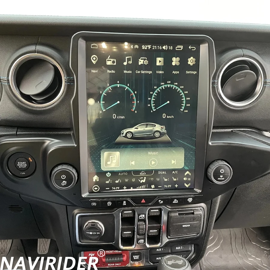 

13inch For Jeep Wranger 2018-2021 HD screen CarPlay Android Multimedia Stereo Car Video Auto Player GPS Navi WiFi Tape Recorder