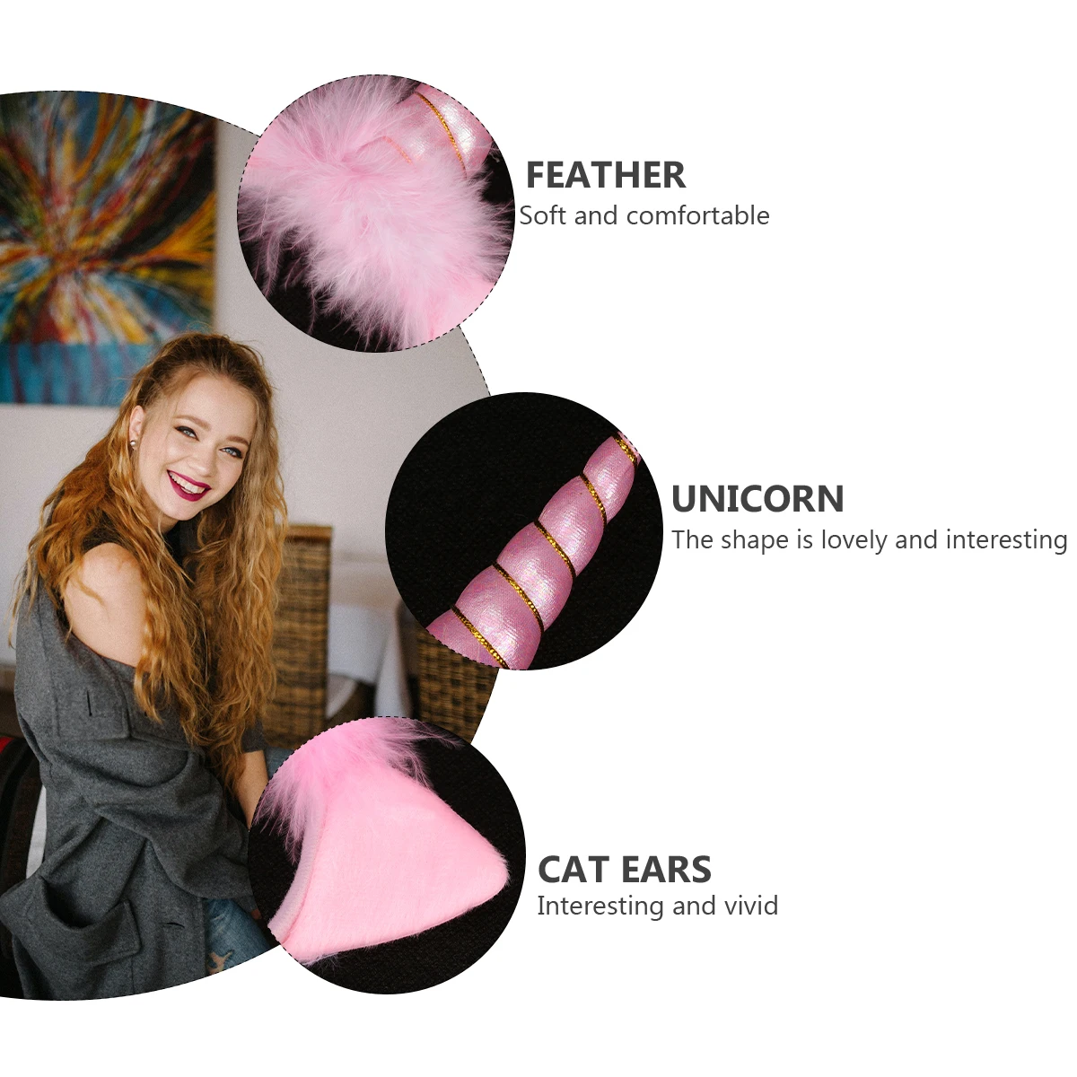 

1 шт., повязка на голову с единорогом, кошачьи уши, светящаяся повязка для волос с героями мультфильмов для вечеринки, светящийся обруч для волос, повязка на голову с единорогом для