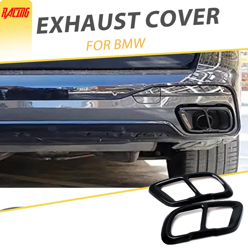 

Fit For BMW 19-23 X5 X6 X7 1 Pair Exhaust Tips Covers For Auto Modified Muffler Pipe Car Accsesories Exhausts Tail Parts