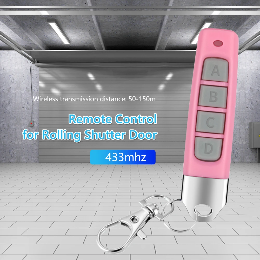 

433MHz Clone Duplicator Plastic 4 Keys Copy Controller Battery Powered Remote Control Learning Copy Multifunctional Door Opener
