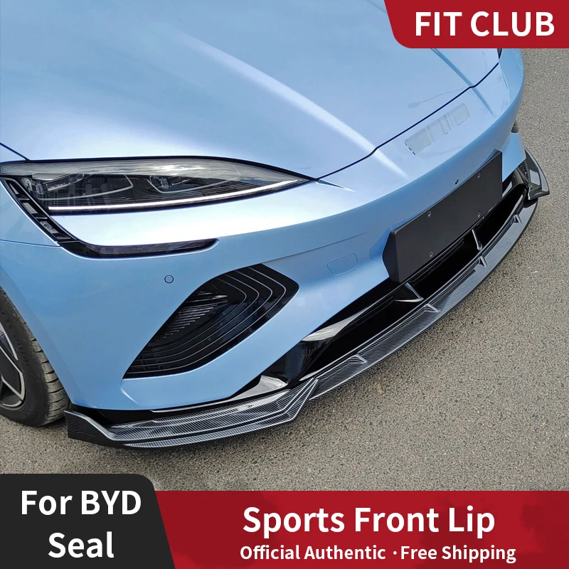 

Front Bumper Lip for BYD Seal EV Air Splitter Car Body Kit Spoiler 2022 2023 Black Skirts Accessories