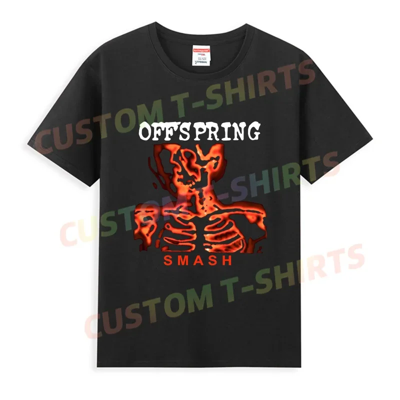 

2024 Hot Sale Summer 100% Cotton Black The Offspring Smash T Shirt Men Short Sleeves Cool Tee Hip Hop Streetwear T-shirt