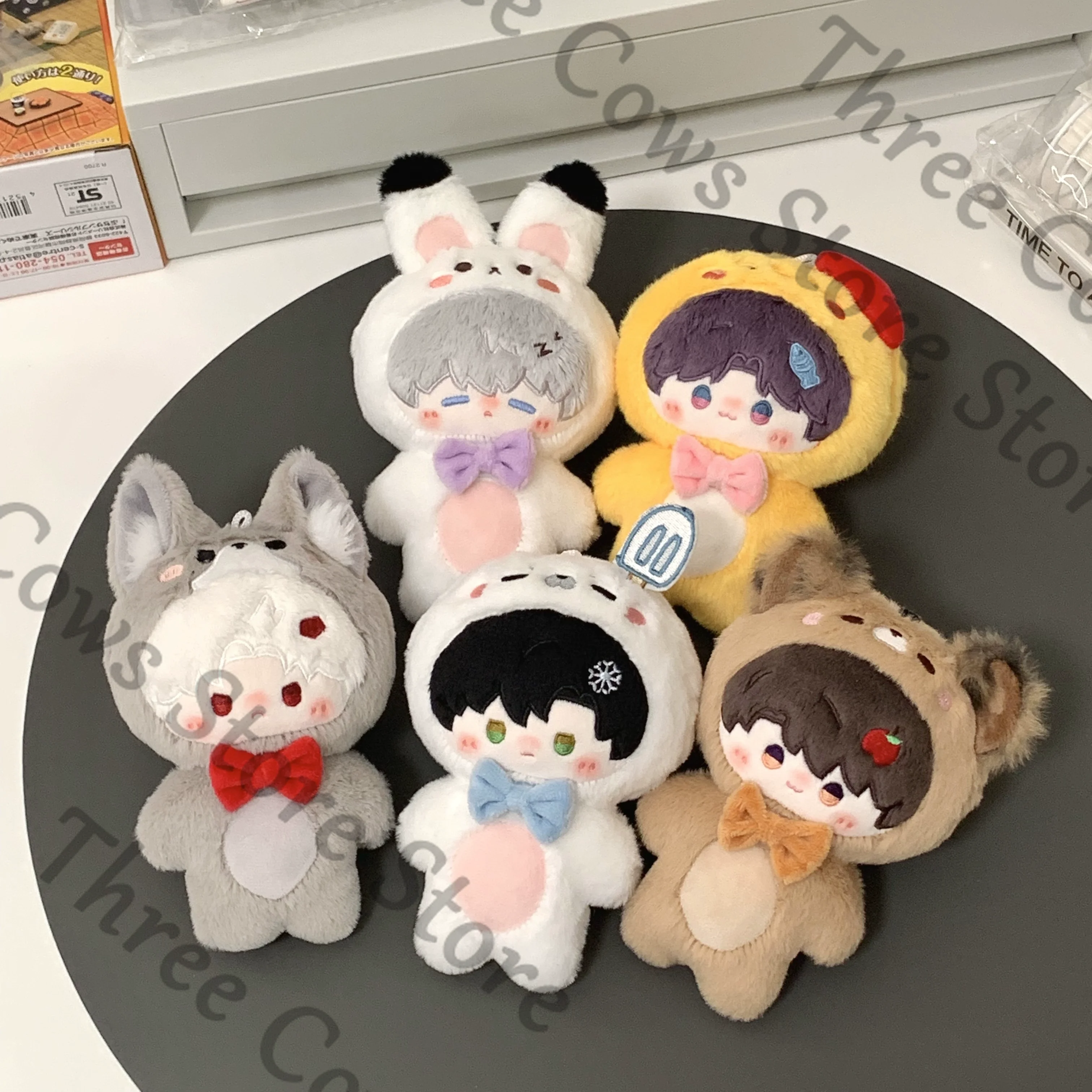 

Anime Love and Deepspace Xavier Sylus Rafayel Zayne Caleb Cosplay Cartoon Fluffy Printing Keyring Maumet Keychain Puppet Gift