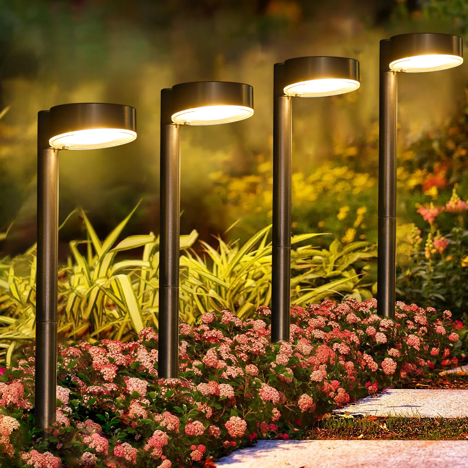 

8 Pack Solar Pathway Lights Outdoor, Bright 12 LED Solar Lights Outdoor for Yard, for Outside Walkway Patio Path Driveway