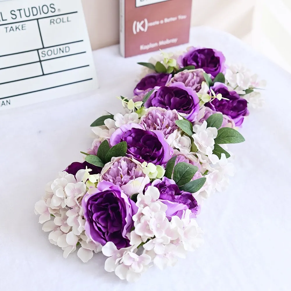 

Wedding Arch Decor Flower Row Stage Road Lead Flowers desktop decorative flowers Scene Layout Party Decoration Floral