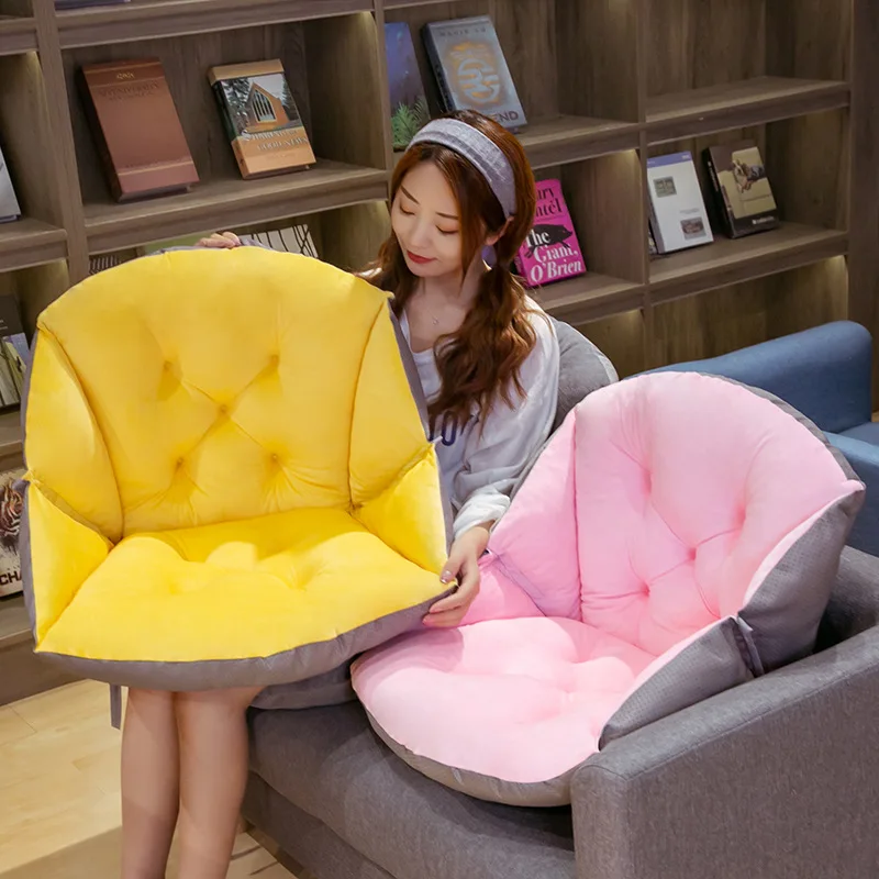 

Semi-Enclosed One Seat Chair Cushions for Office Dinning Chair Desk Seat Cushion Warm Comfort Seat Pad 2 Size