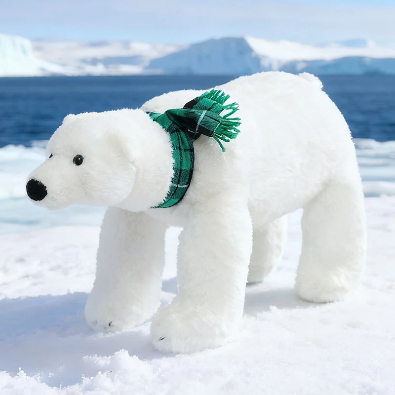 45/60CM Simulation Eisbär Plüsch Spielzeug Nette Stofftier Kissen Bär Puppen Für Geburtstag Weihnachten Geschenke – Detail 2