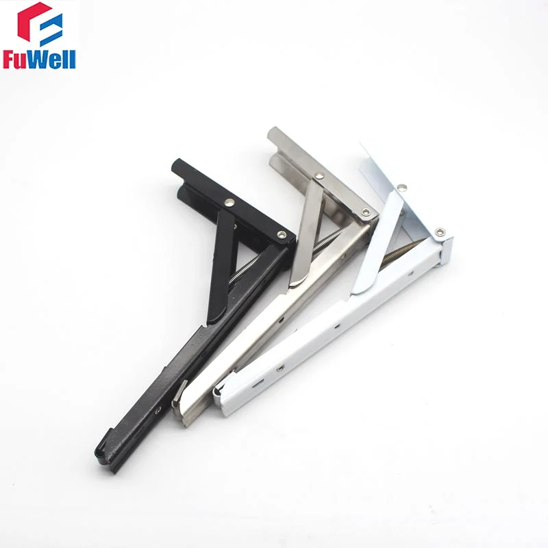 Fuwell 1 Pack Triangle Folding Angle Bracket Heavy Support Adjustable Wall Mounted Bench Table Shelf Bracket Furniture Hardware