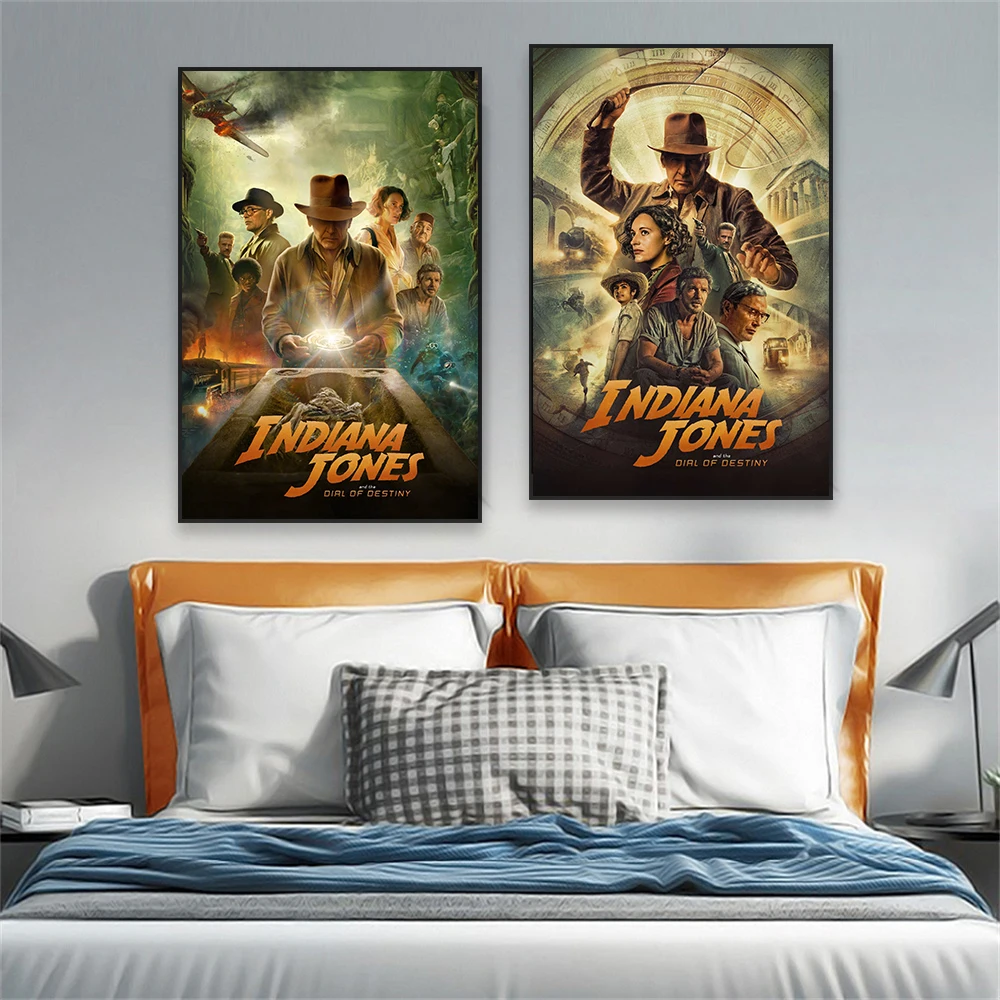 Disney New Movie Wall Art Poster Indiana Jones and the Dial of Destiny Film Wall Art Canvas Painting Home Bedroom Decor