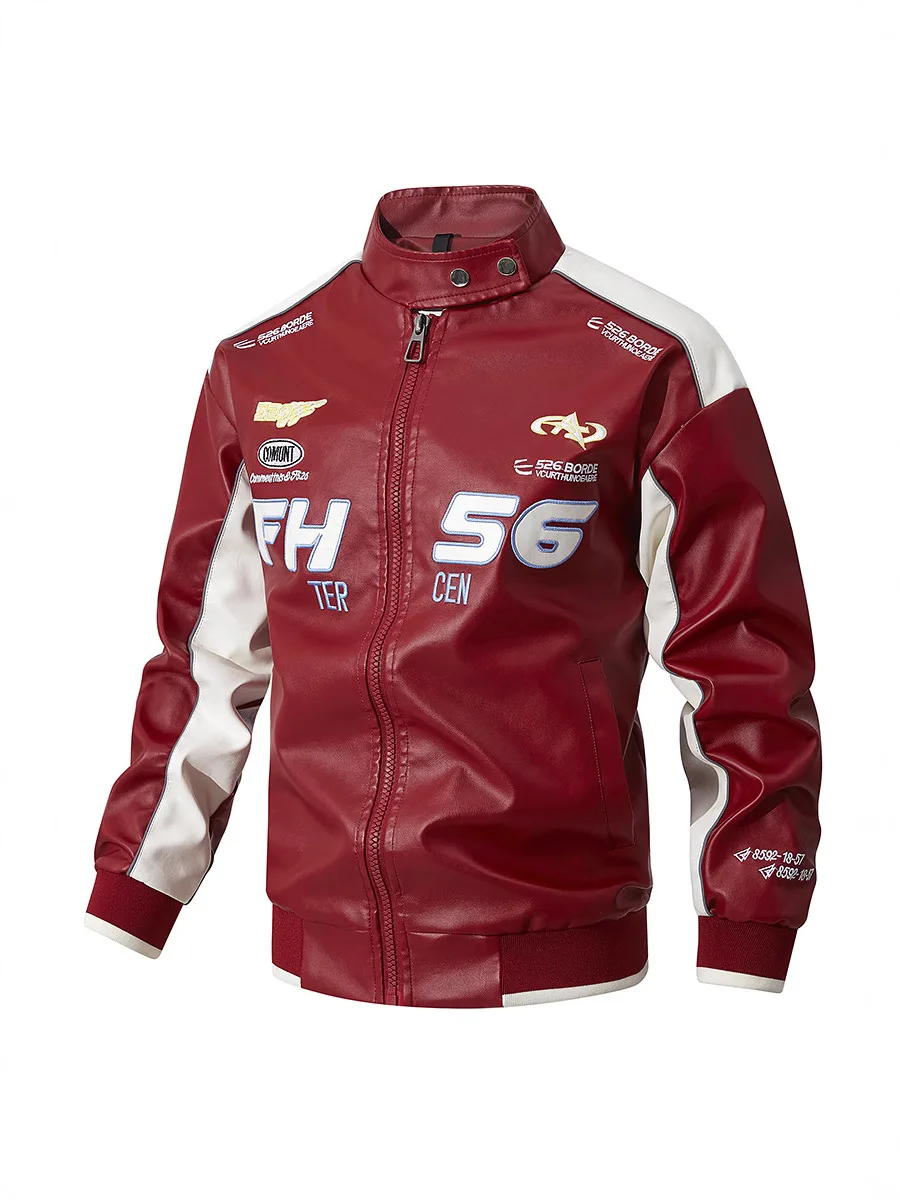 Men's Large-Sized Leather Jacket 2025 New Trendy Motorcycle Wear Spring Autumn Men's Coat Stylish Casual Outerwear