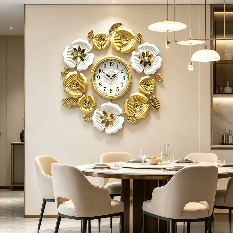 Metal Wall Clock Living Room Luxury Large Wall Clocks Modern Nordic Home Decoration Clock Art Aesthetics Creative Design Watch