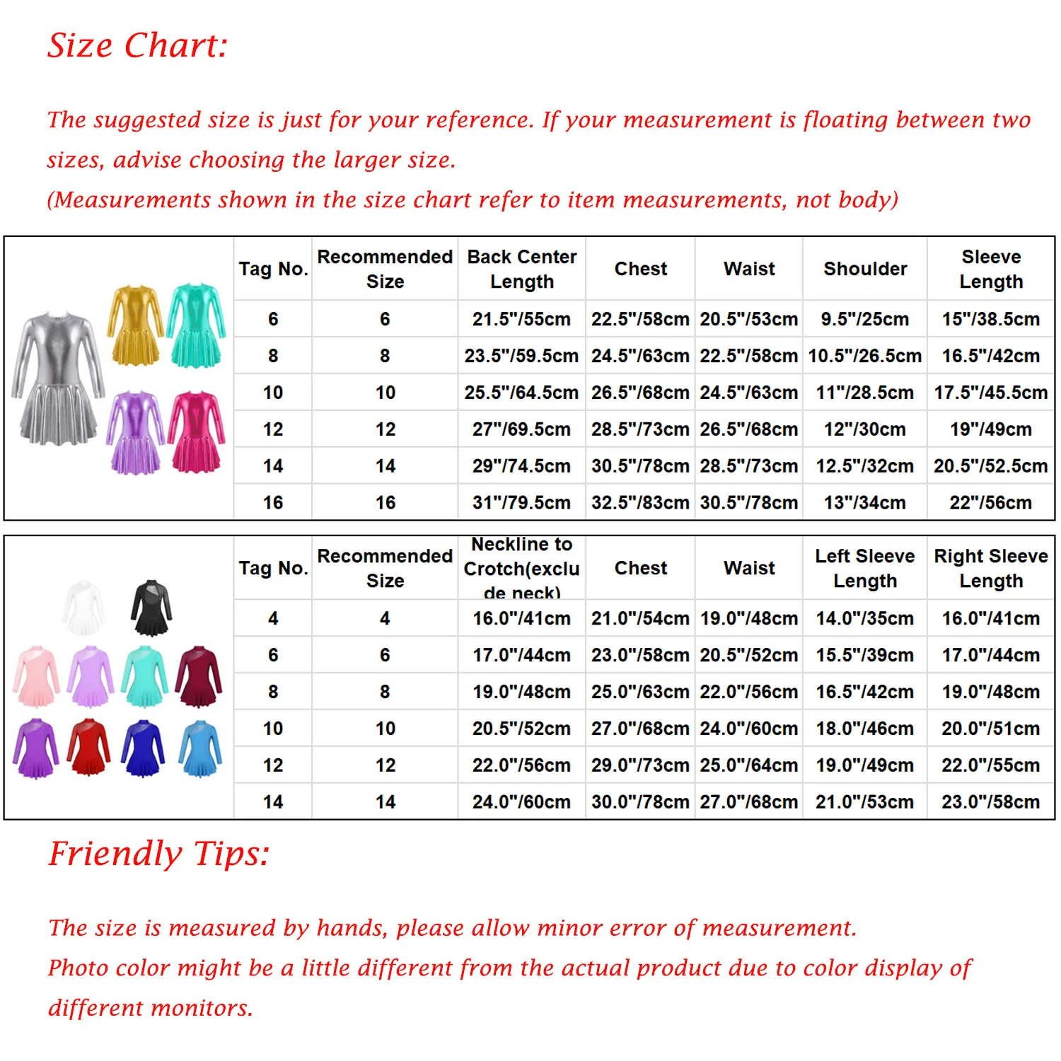 Kids Girls Metallic Figure Ice Skating Dress Shiny Gymnastics Leotard Ballet Modern Dance Dress Ballerina Performance Costume