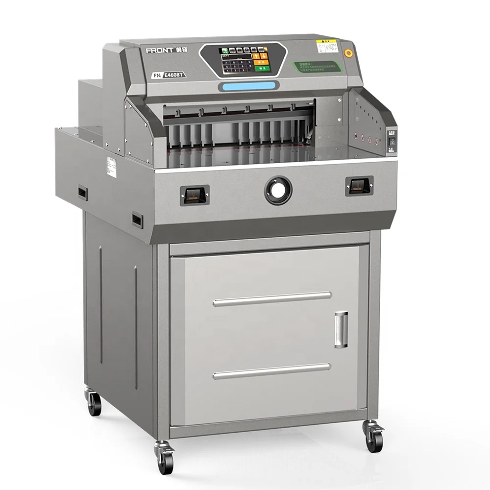 FRONT FN-E4608T Electric 460mm Premium Paper Cutter with Safety Warning Light Programmed Control 7-inch Touch Screen Longer Life
