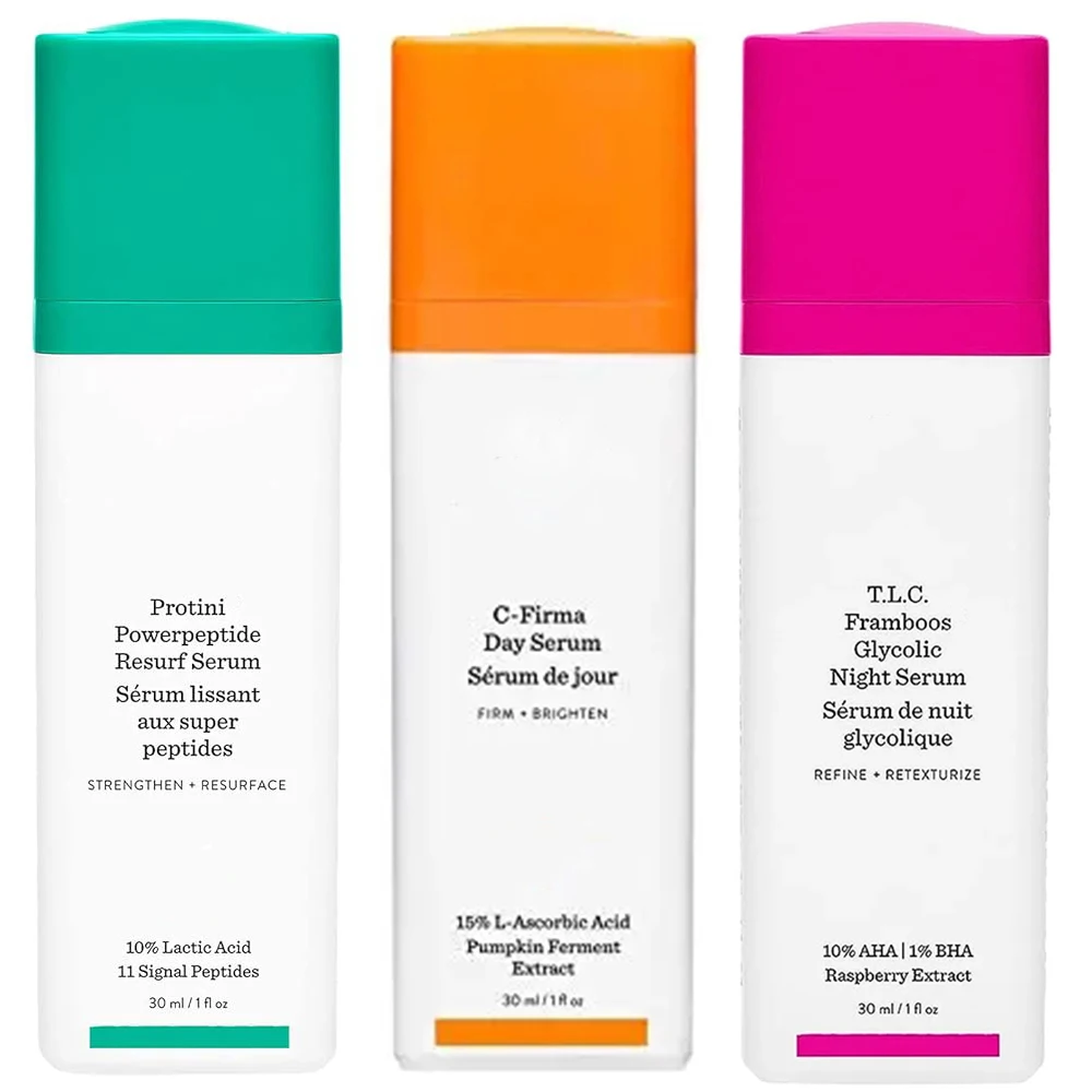 

3PCS T.L.C. FRAMBOOS GLYCOLIC NIGHT SERUM & C-Fiema Day Serum & Protini Powerpeptide Resurf Serum