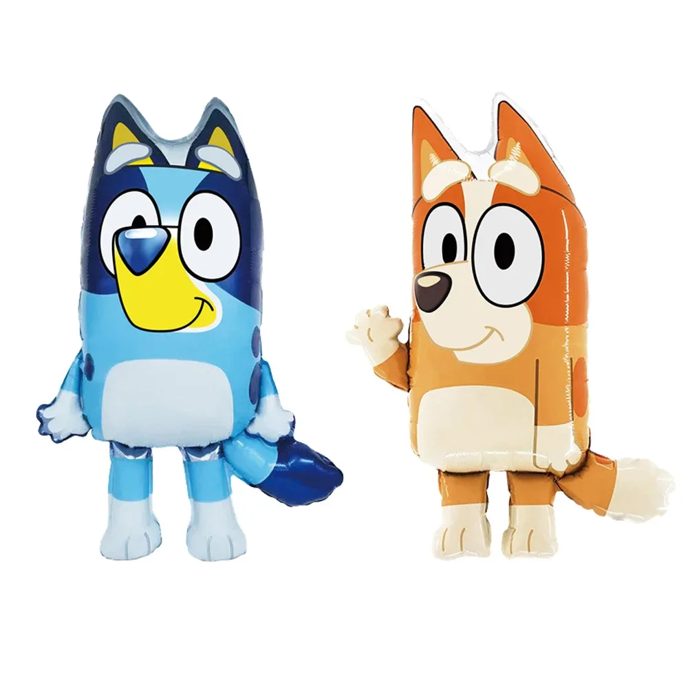 Globos Grandes de Bluey para Fiestas Infantiles, Hermosos Globos de Aluminio con Diseño de Bingo, Decoración para Fiestas de Cumpleaños de Niños, Regalo de Cumpleaños para Niños