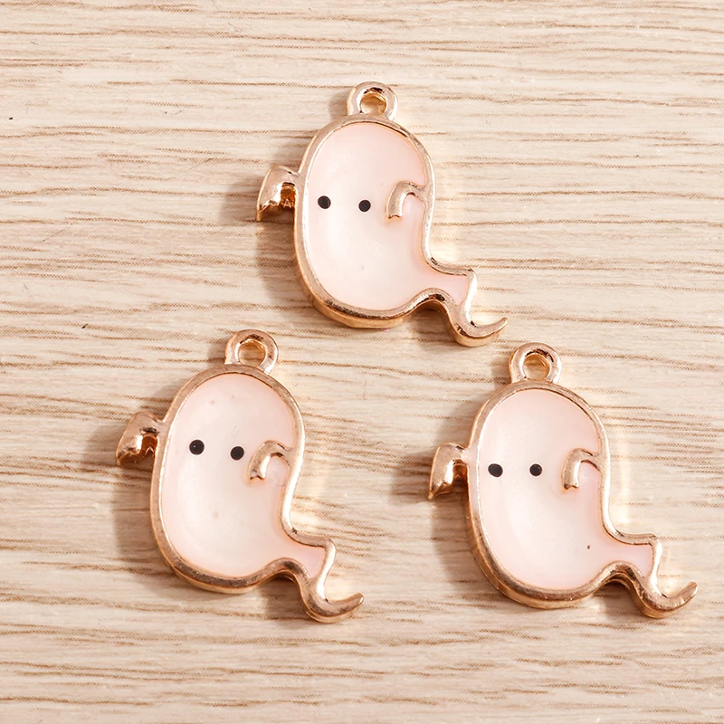 10 stücke mischen niedlichen Acryl Halloween Kürbis Hut Geist Charms Anhänger für Schmuck machen Tropfen Ohrringe Halsketten Armbänder DIY Geschenk – Detail 24
