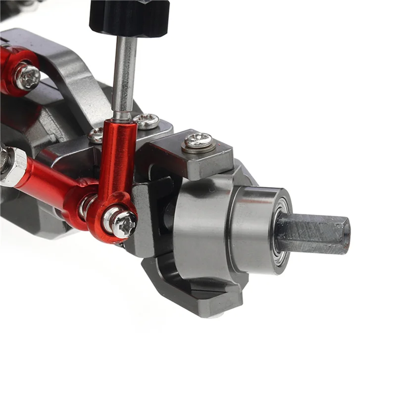 YSUN-3X Metal Steering Cup Turn Cup Kit For WPL C14 C24 C34 C44 B14 B1 B16 B24 B36 MN D90 D91 MN99S RC Car Parts,Black