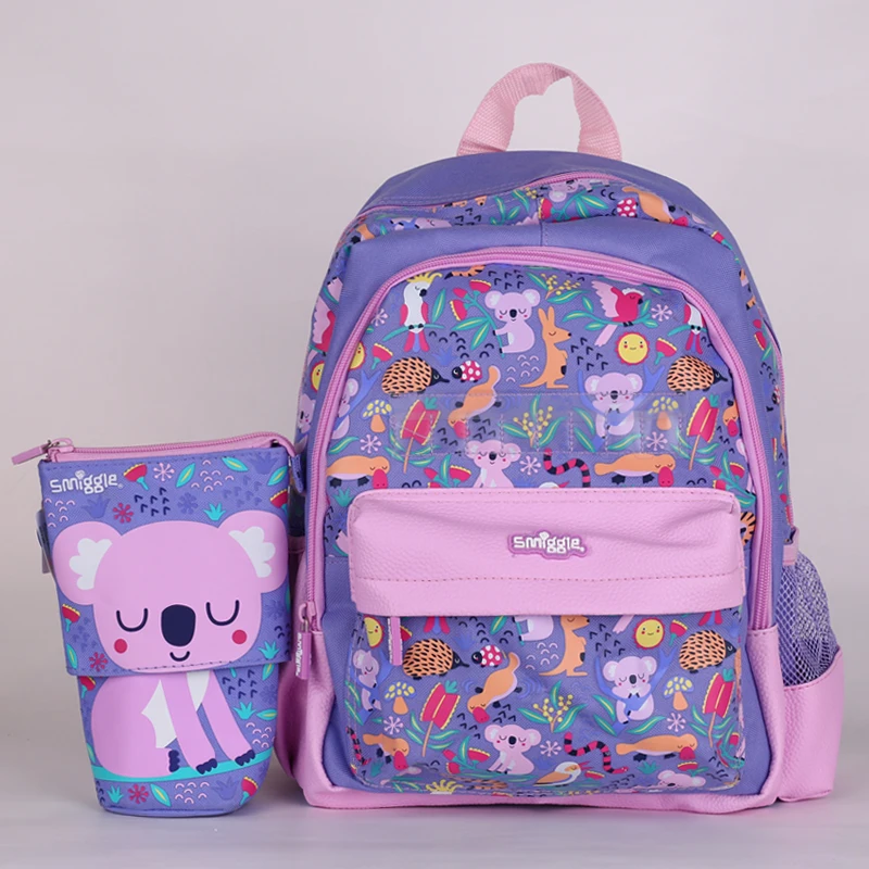 Australia smiggle koala series schoolbags children\'s burden-reducing backpack student girl cartoon kawaii schoolbag meal package