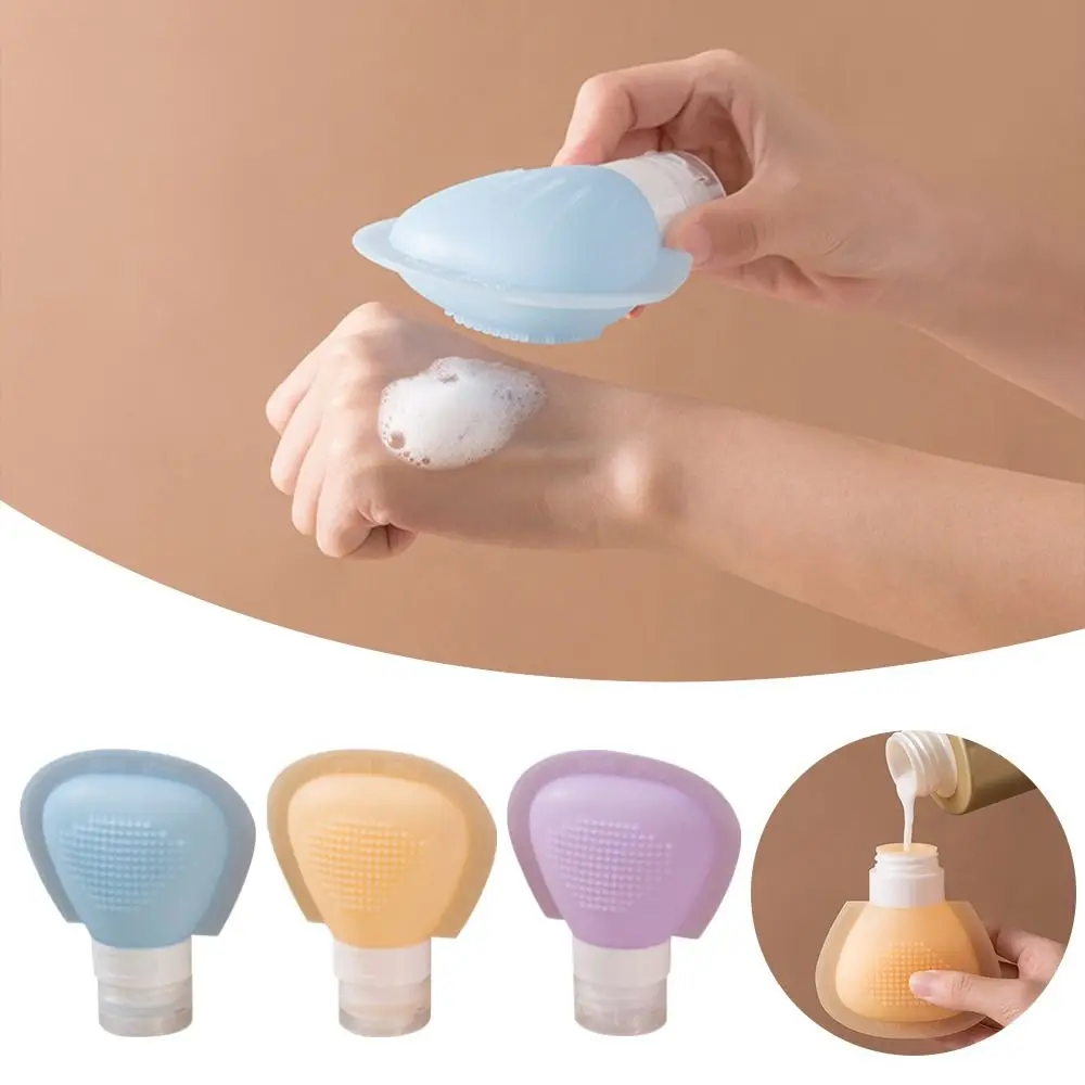 

3Pcs/Set 60ML/90ML Silicone Refillable Bottles Squeeze Refillable Lotion Container Silicone Shower Gel Lotion Bottle Hotel