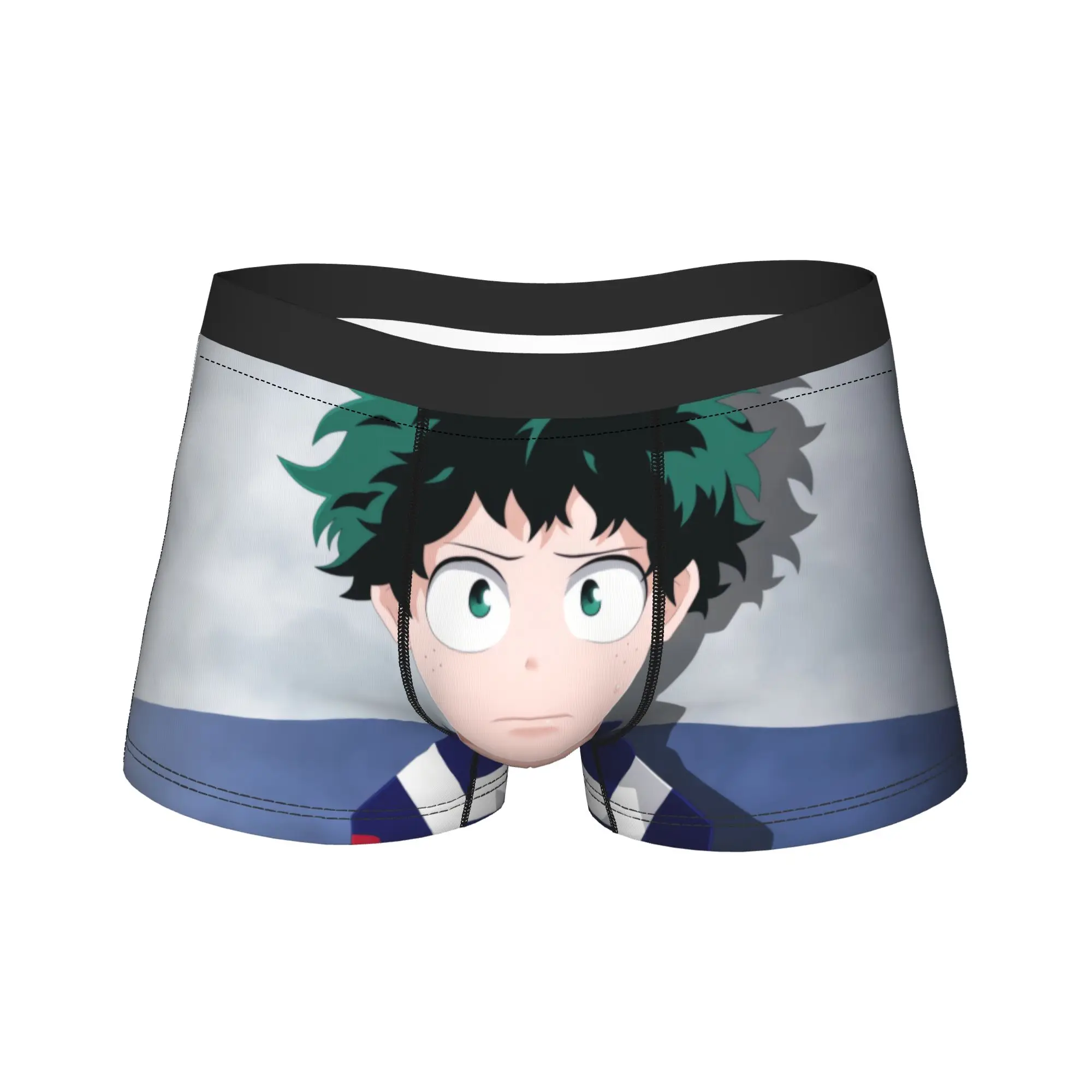 Man My Hero Academia Anime Lange Unterwäsche Deku Bakugo Neuheit Boxershorts Shorts Höschen Männliche atmungsaktive Unterhose Plus Size