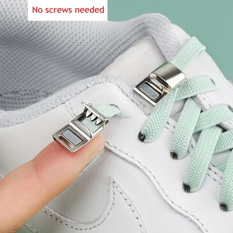 Magnetic Shoelaces Elastic No tie Shoe laces Sneaker Laces Shoes New upgrade Lazy Shoelace Lock One Size Fits All Kids & Adult