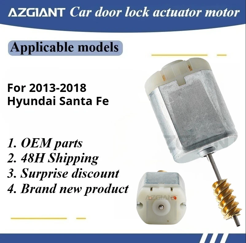 

AZGIANT Car door lock actuator motor for 2013-2018 Hyundai Santa Fe FC-280SC-20150 VD701703 Direct Current Motor car gadgets