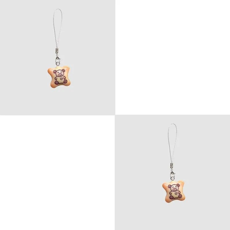 Love Bear Biscuit Phone Charms Pendant