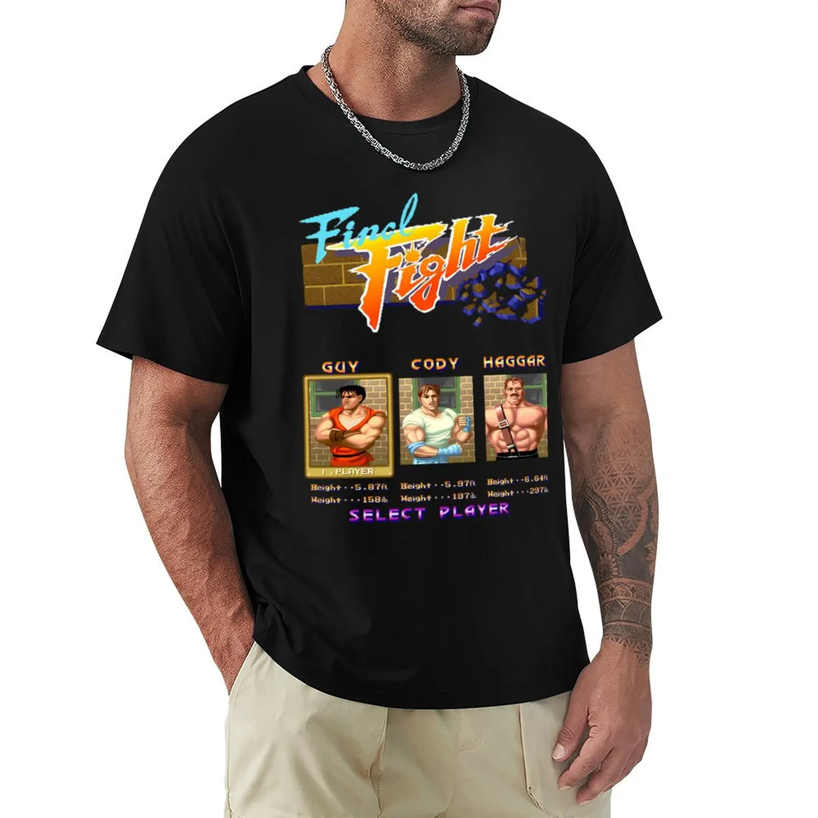 Final Fight Select T-Shirt Basic Solid Color Short Sleeve T-Shirt