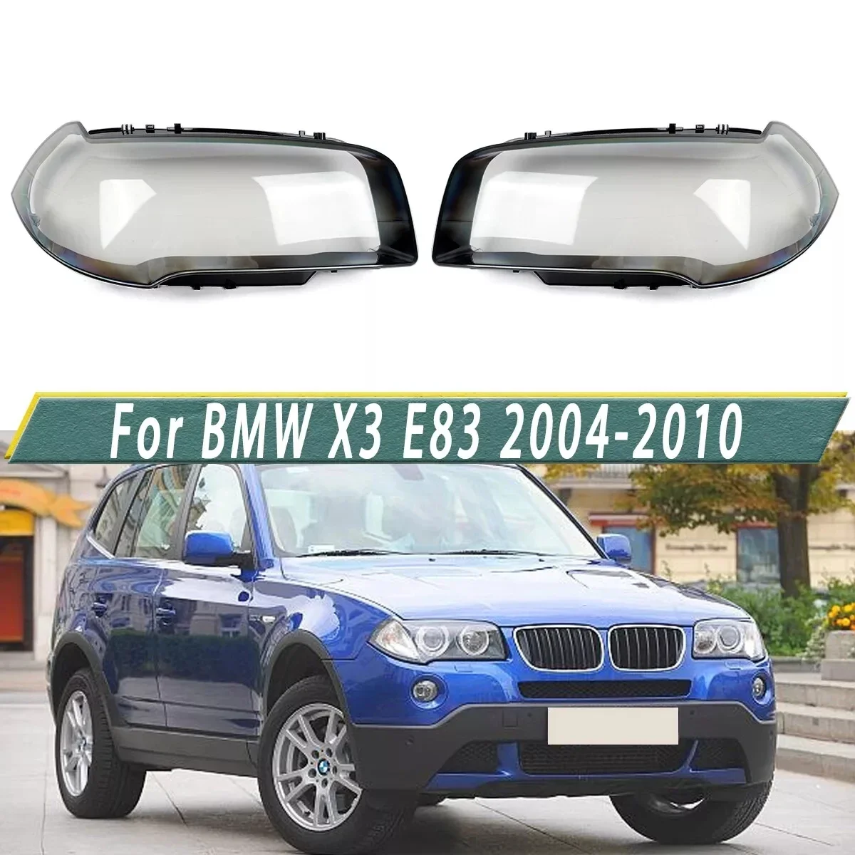 Right/Left Car Front Headlight Lens Cover Lampcover Cover Lampshade Shell For BMW X3 E83 2004-2011 Headlight Cover Lampcover