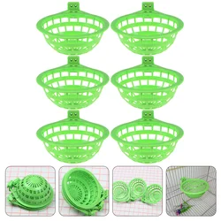 6 Pcs Bird Nest Egg Container Holder Parrot Cage Hanging Bedding Plastic Hideaway Canary Pigeon Bowl Basin Hollow