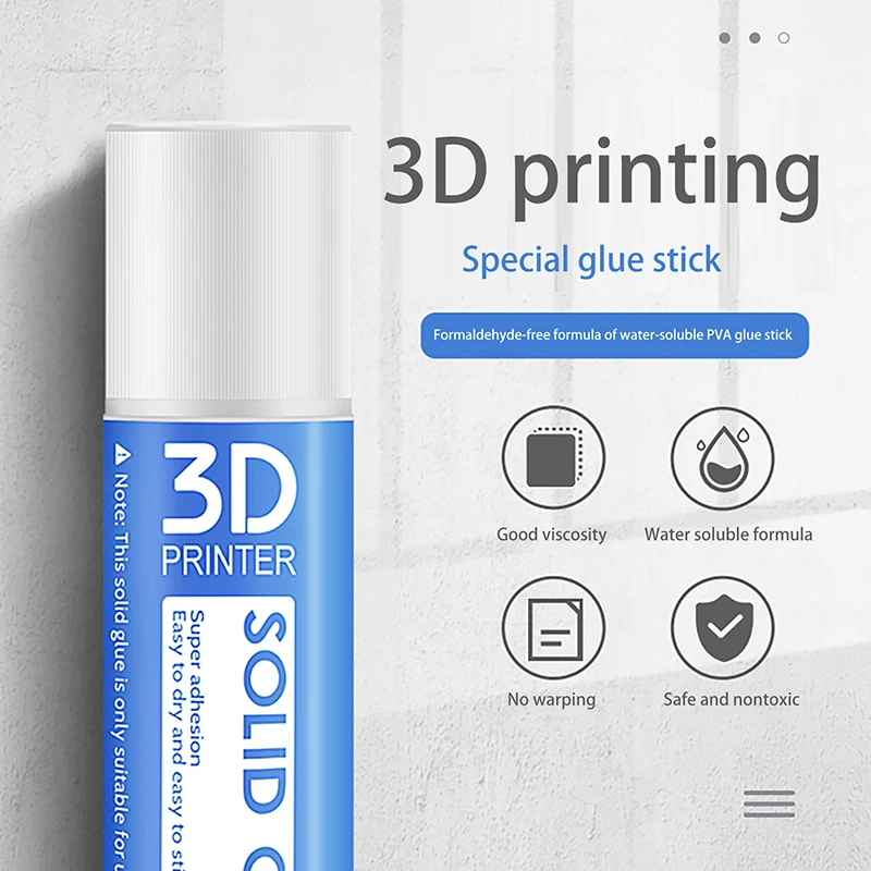 1Pc Glue Stick Solid Adhesive For 3D Printer Hot Bed Glass Textured Paper Solid Glue Water-Soluble PVA Glue Stick Accessories