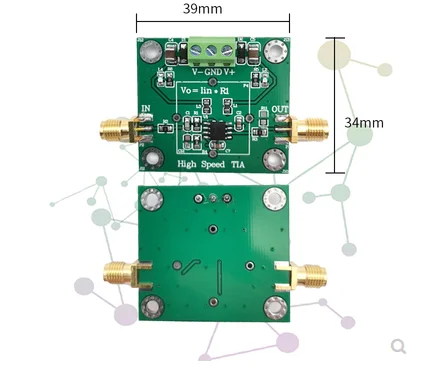 OPA847 المعاوقة IV عالية السرعة/APD PIN كشف كهروضوئي عالي السرعة/وحدة مكبر للصوت TIA تحويل IV
