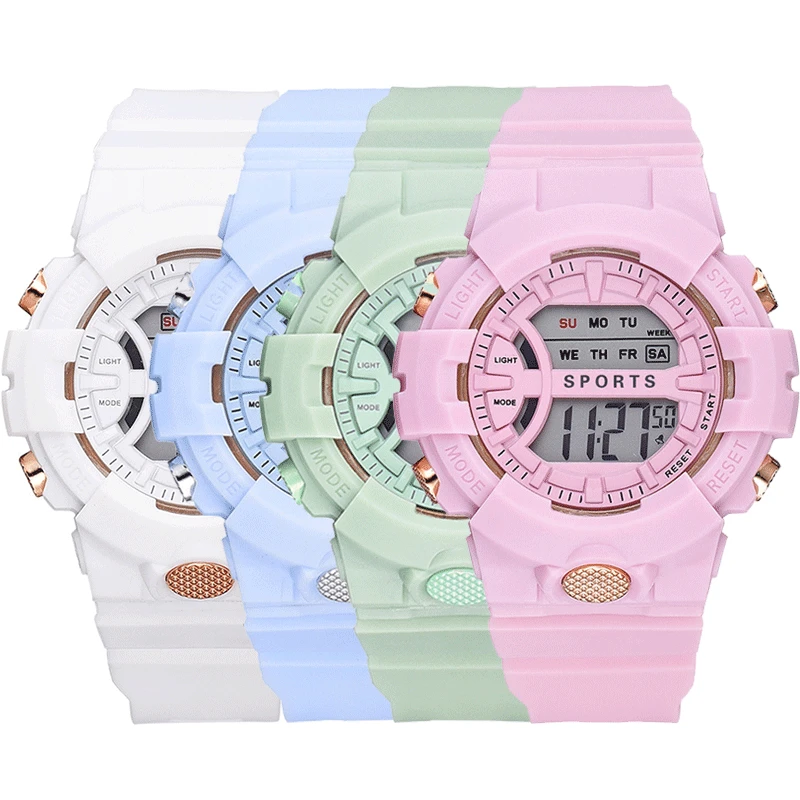 

Utdoor Waterproof Sports Men Women Watch Candy Colors Couple Fashion Multi-functional Led Electronic Watches