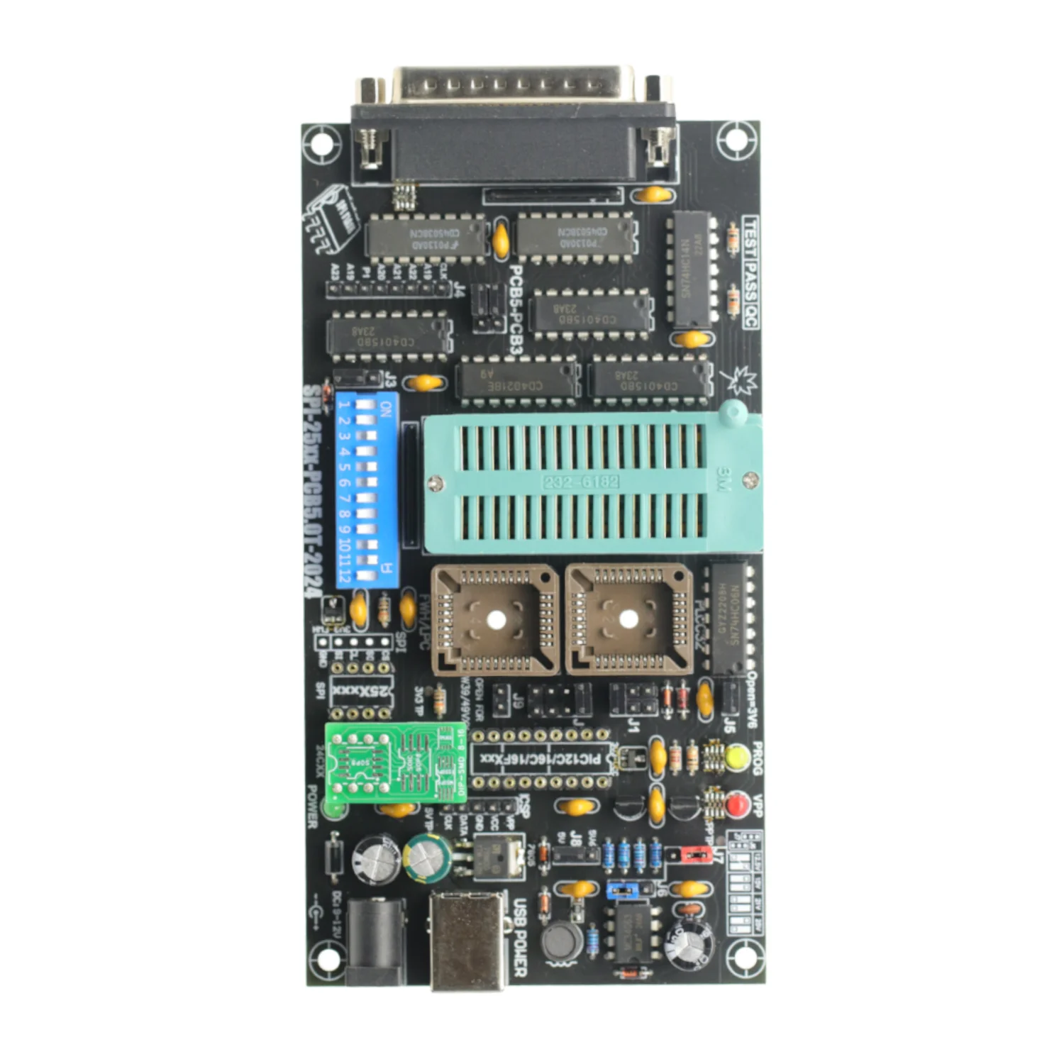 Programador EPROM Willem SPI 25xx PCB5.0T-2021, BIOS009 PIC, compatible con 0,98d12, clip de promoción PLCC32 + adaptador SOIC de 8 pines