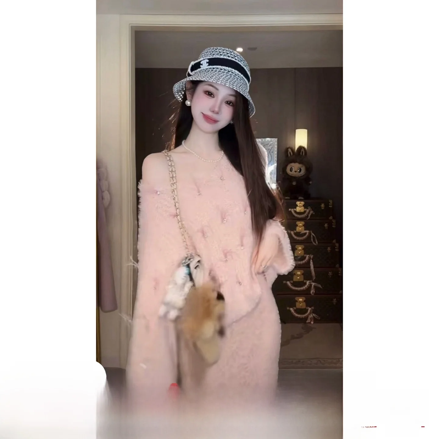 

Sy Women's V-Ne Loose Knitted Sweater Fall Winter Regular Sve Long Thermal Color Easy-To-Wear Comfortable Fit