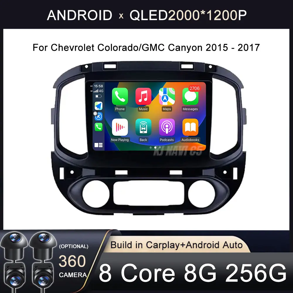 Android Auto For Chevrolet Colorado Sierra GMC 2014 - 2018 Car Radio GPS Navigation Multimedia Player Head Unit QLED No 2din DVD