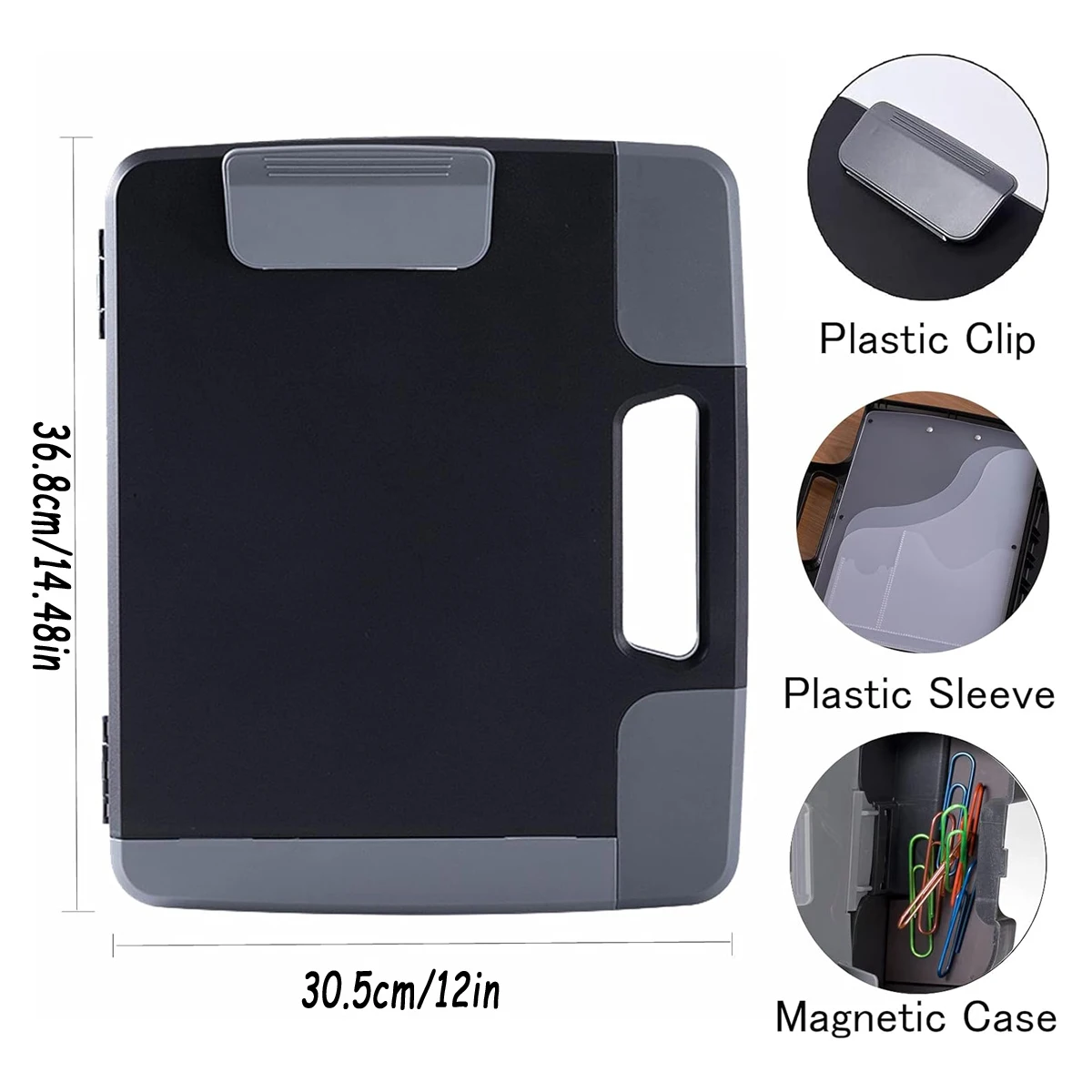 قطعة واحدة من حافظة الحافظة المحمولة مع مساحة تخزين، حافظة تخزين بلاستيكية بمقبض، صندوق حافظة مع فتحة جانبية #2