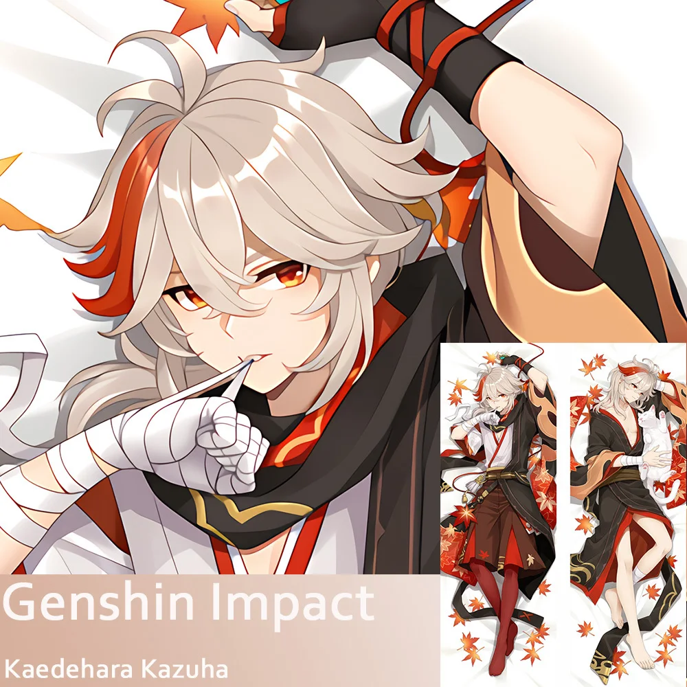 

Genshin Impact Kaedehara Kazuha Dakimakura Two-Sided Fullbody Pillow Cushion Cover Otaku Bedding Pillowcase Xmas Gifts
