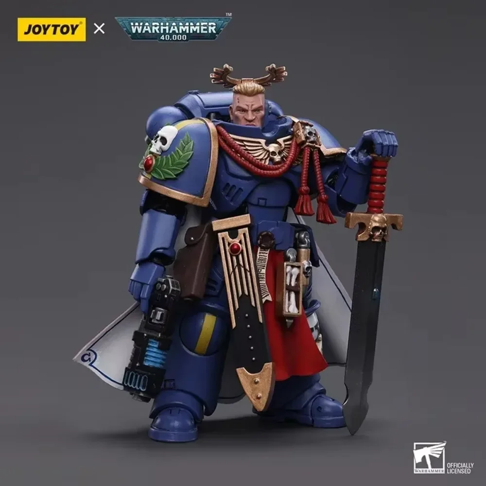 [EM ESTOQUE] JOYTOY Warhammer 1/18 40k Figuras de ação Ultramarines Primaris Capitão com espada de energia de anime e modelo de pistola de plasma