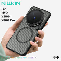 For Vivo X300/X300 Pro, NILLKIN CamShield Prop Magnetic Case, Flip Lens Cover Phone Holder, MagSafe Compatible, 4-Corner Airbag