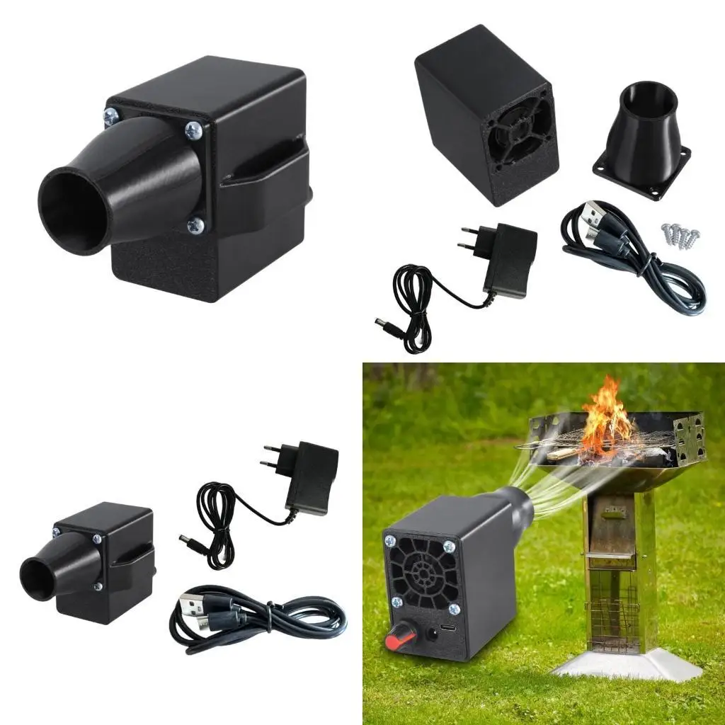 منفاخ هواء أساسي لعشاق الهواء الطلق 652F، مروحة سرعة قابلة للتعديل لحفلات الشواء وحفرة النار، خيار فوهة مستديرة/مسطحة #1