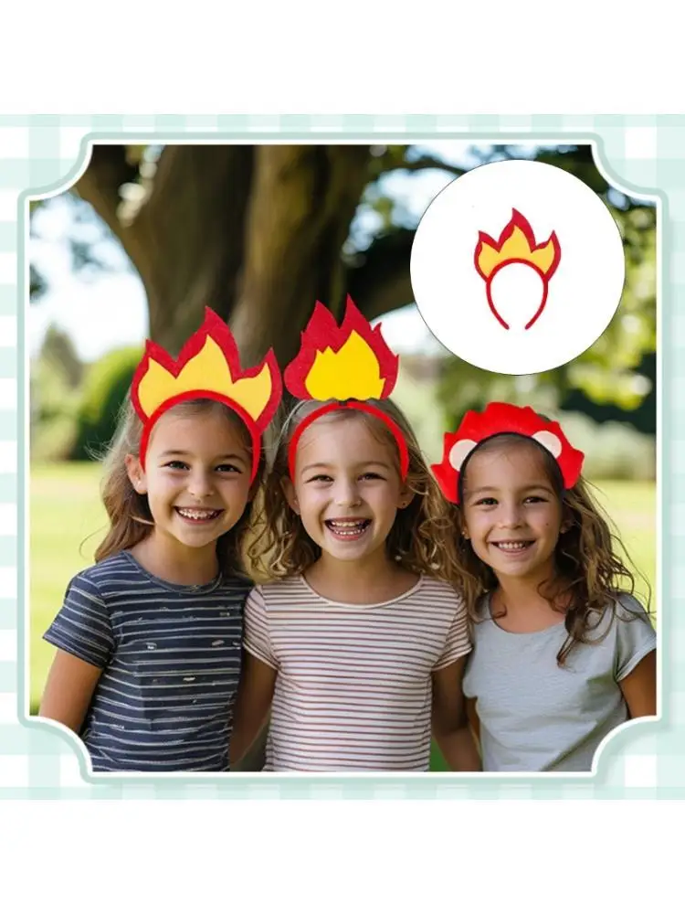 39BD Flame Hairpiece Elegant Design Comfortable Headwear For Birthday Party Photoshoots And Theme Event Celebration