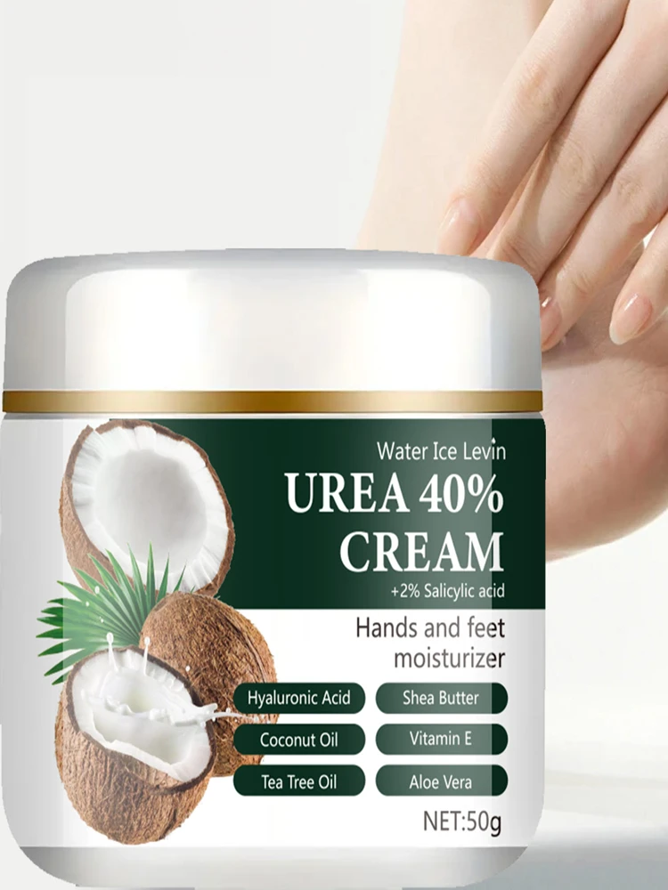 Crème pour les mains et les pieds à l'acide salicylique 40% d'urée + 2%, très hydratante, légère et facile à absorber, verrouille l'humidité, portable, facile à utiliser à tout moment, mains et lisses