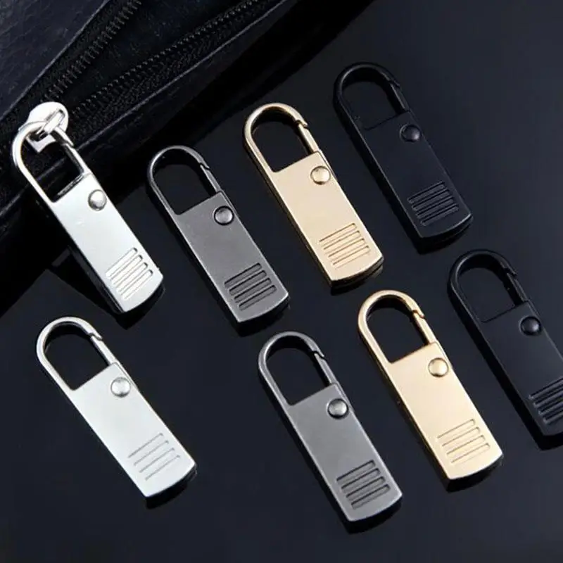 Bag Zipper Head Detachable Zipper Puller Luggage Accessories Down Jacket Coat Zipper Puller Metal Zipper Puller Durable Metallic